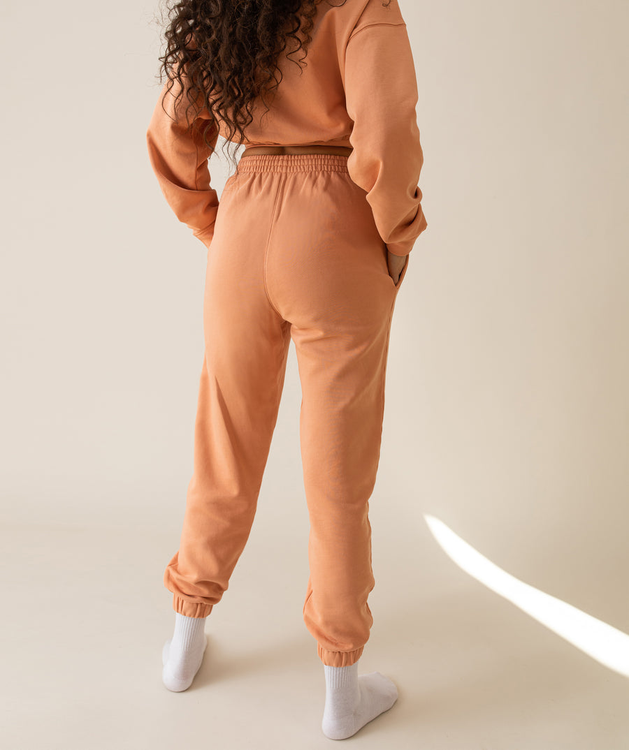 Women-Sweatshirt-Cropped-Peach-Uni