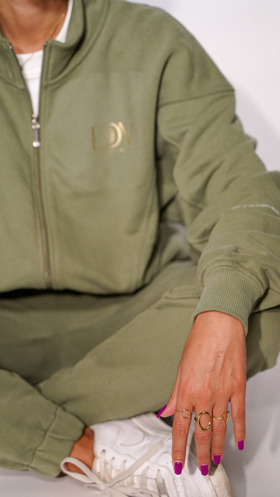 LDV Special Collaboration Oversized Sweatjacket Sage Green Unisex